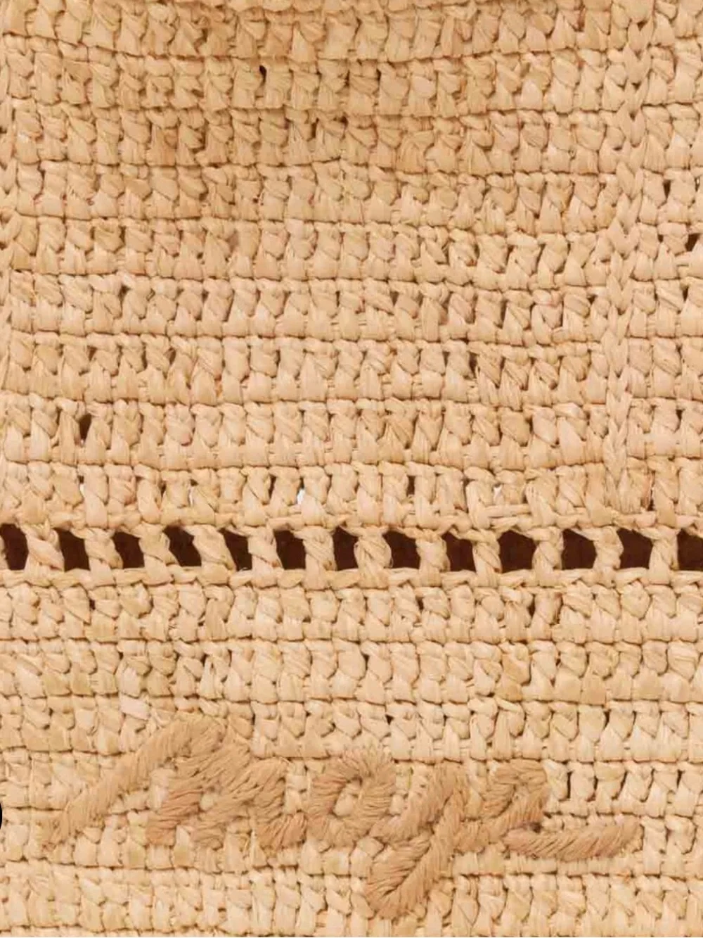 MAJE Woven Straw mini  Tote Bag in Natural Tan